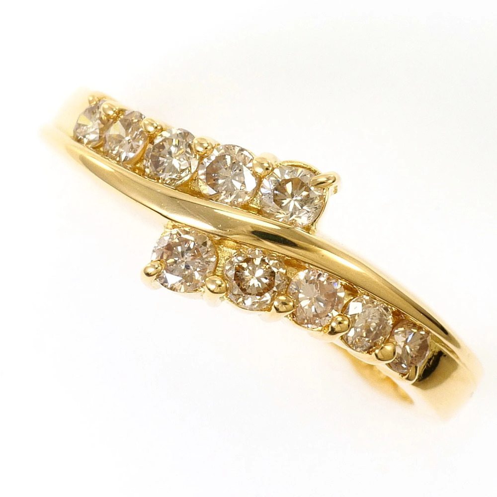 18K (18-karat) Yellow Gold Ring with Brown Diamond (0.50ct), Certificate of A...